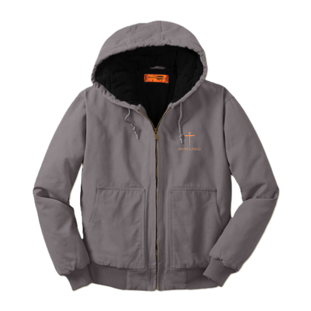 -Men's Duck Cloth Hooded Work Jacket Faith & Field