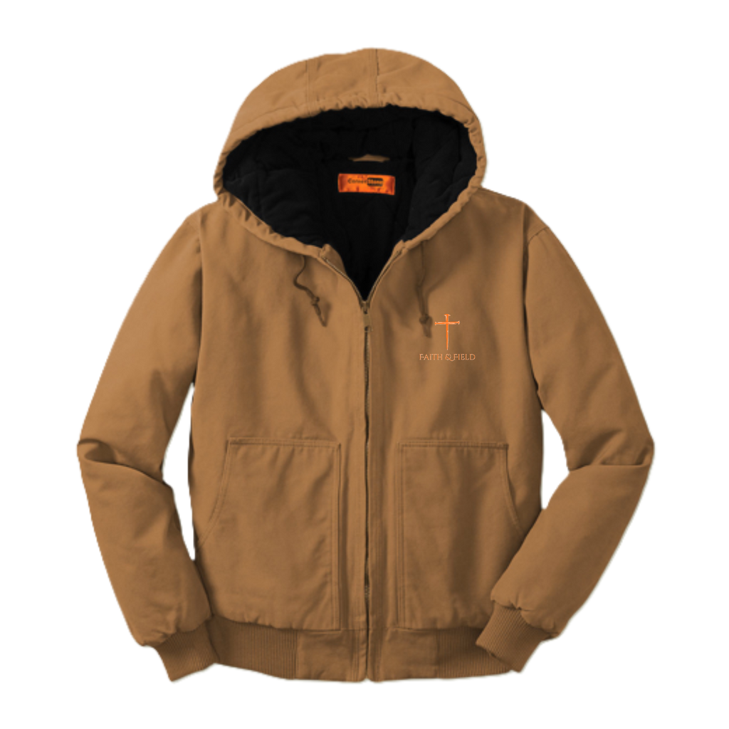 -Men's Duck Cloth Hooded Work Jacket Faith & Field