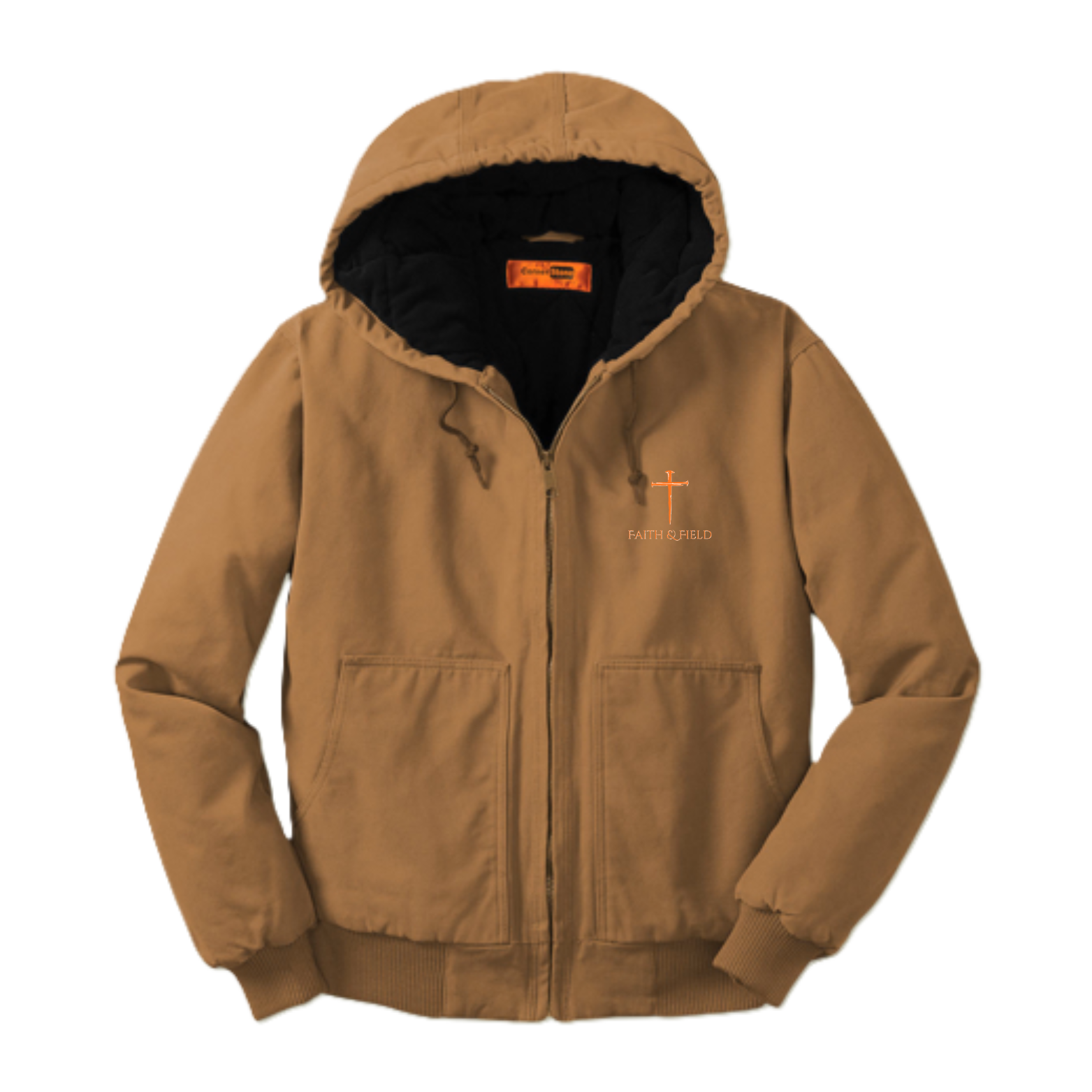 -Men's Duck Cloth Hooded Work Jacket Faith & Field